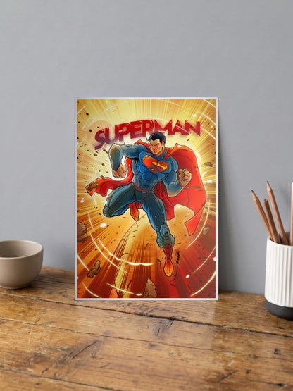 Superman Comic Action Poster DC Poster