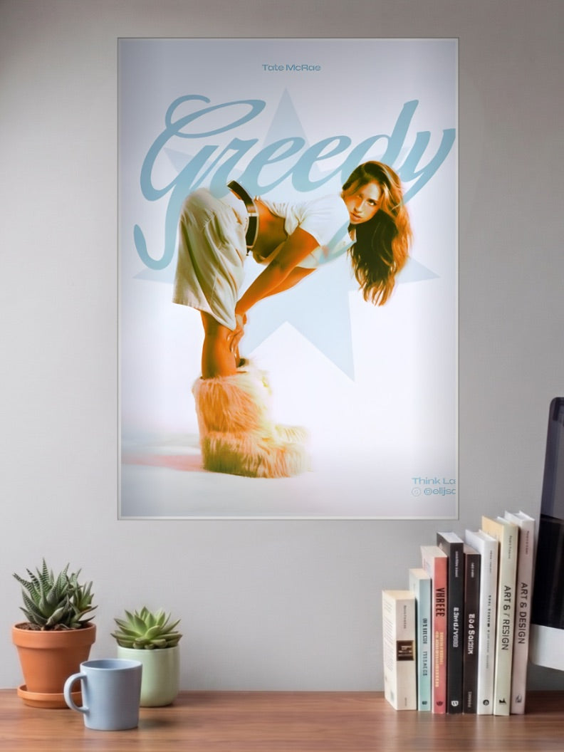 Tate McRae Greedy Singers Poster