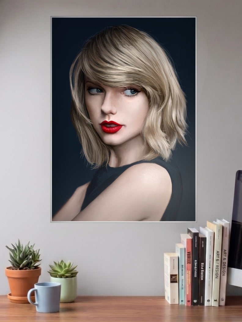 Taylor Swift Painted Portrait Singers Poster