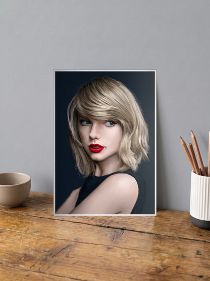Taylor Swift Painted Portrait Singers Poster