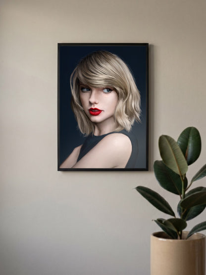 Taylor Swift Painted Portrait Singers Poster