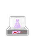 Cracked Purple Dress Sticker