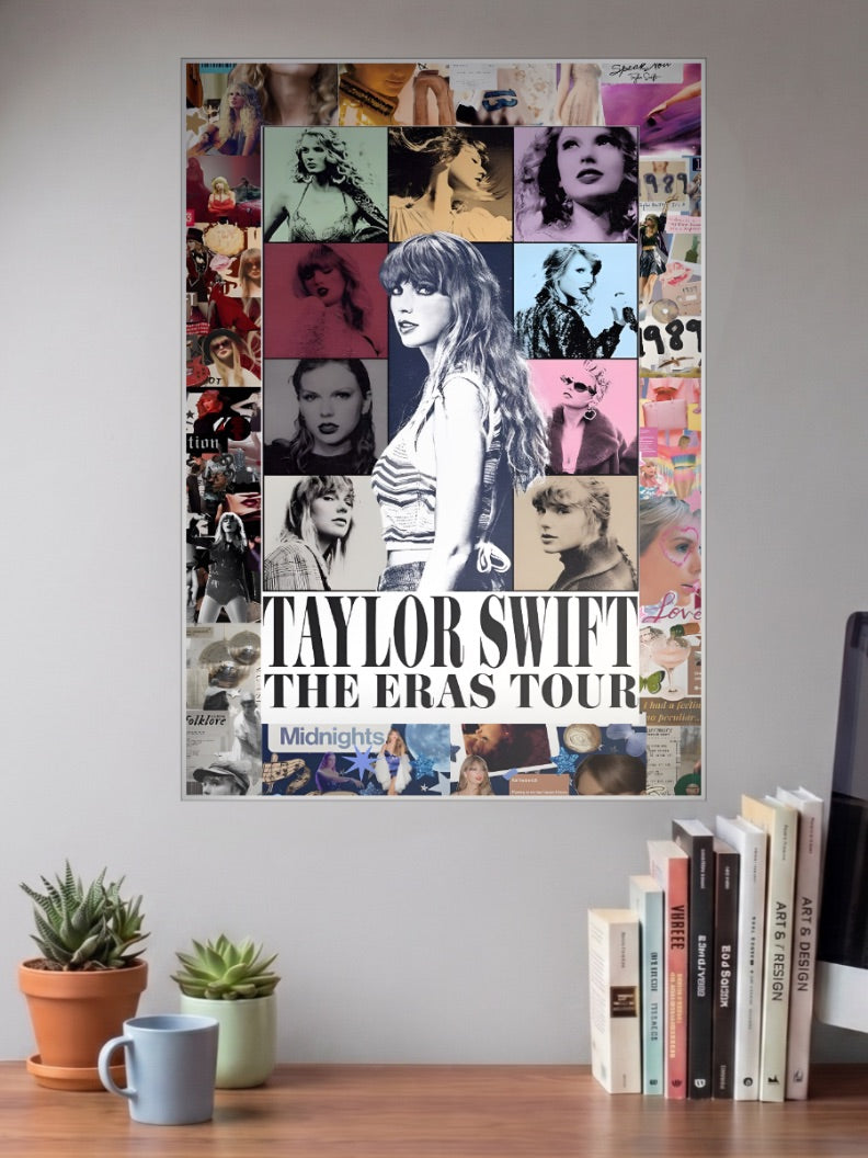 Taylor Swift Eras Tour Collage Singers Poster