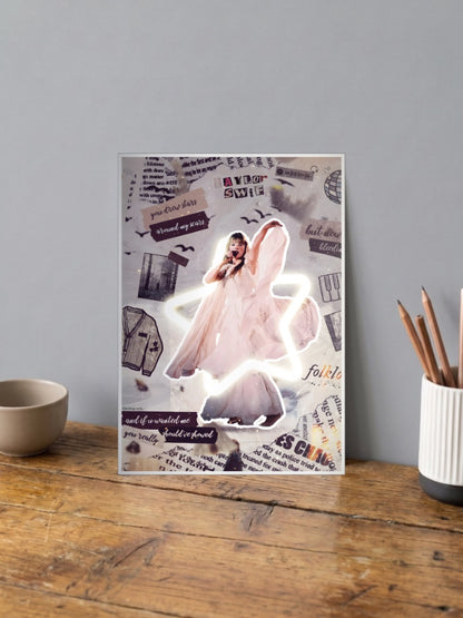 Taylor Swift Folklore Collage Singers Poster