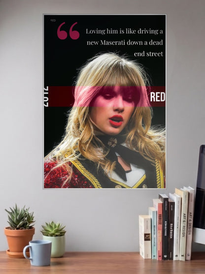 Taylor Swift Red Era Singers Poster