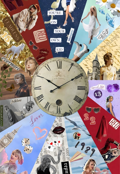 TAYLOR SWIFT Song Collage Poster