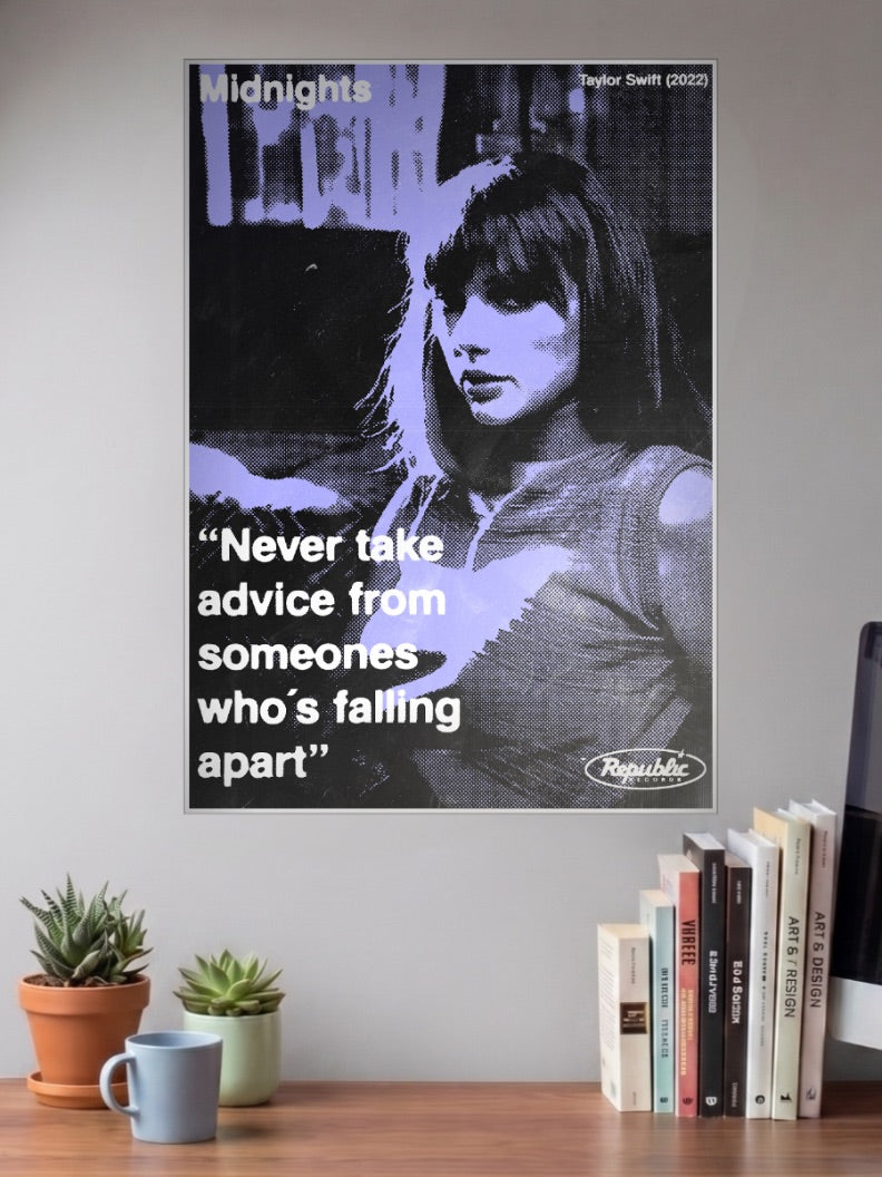 Taylor Swift Midnights Purple Singers Poster