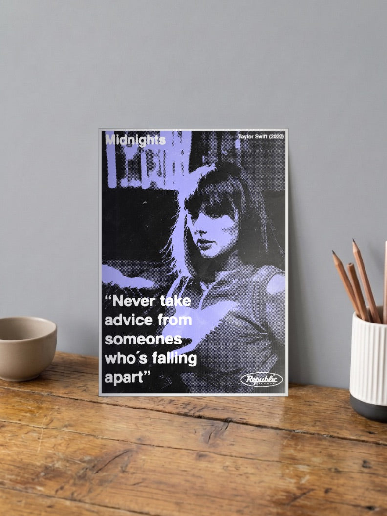 Taylor Swift Midnights Purple Singers Poster