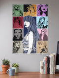 Taylor Swift Eras Grid Art Singers Poster