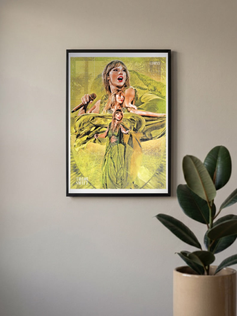 Taylor Swift Eras Tour Gold Singers Poster