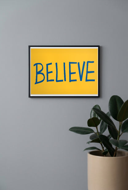 Ted Lasso Believe Sitcom Poster