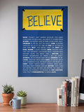 Ted Lasso Yellow Believe Sitcom Poster