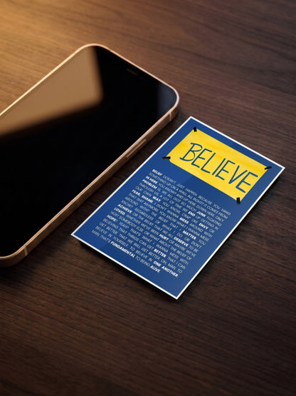Ted Lasso Yellow Believe Sitcom Poster