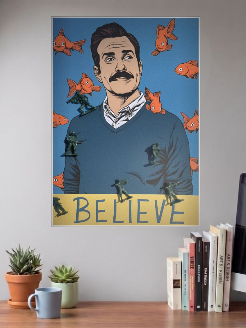 Ted Lasso Goldfish Soldiers Sitcom Poster