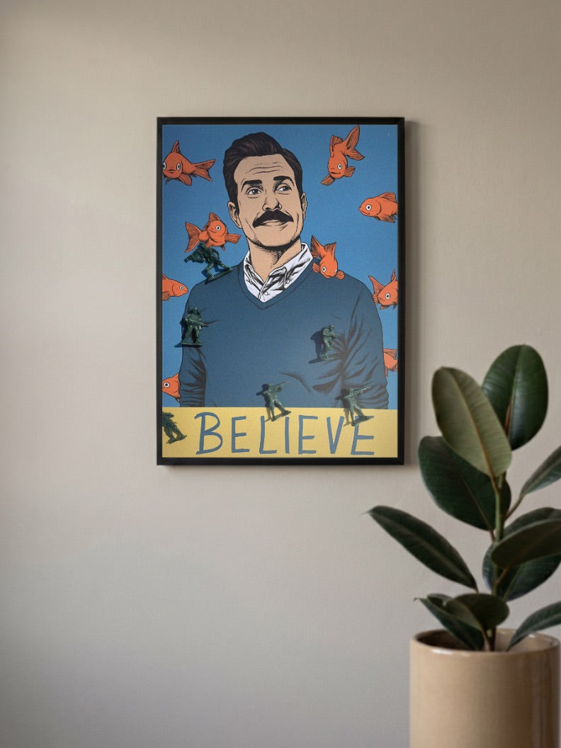 Ted Lasso Goldfish Soldiers Sitcom Poster