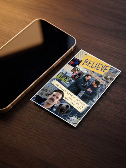 Ted Lasso Believe Collage Sitcom Poster