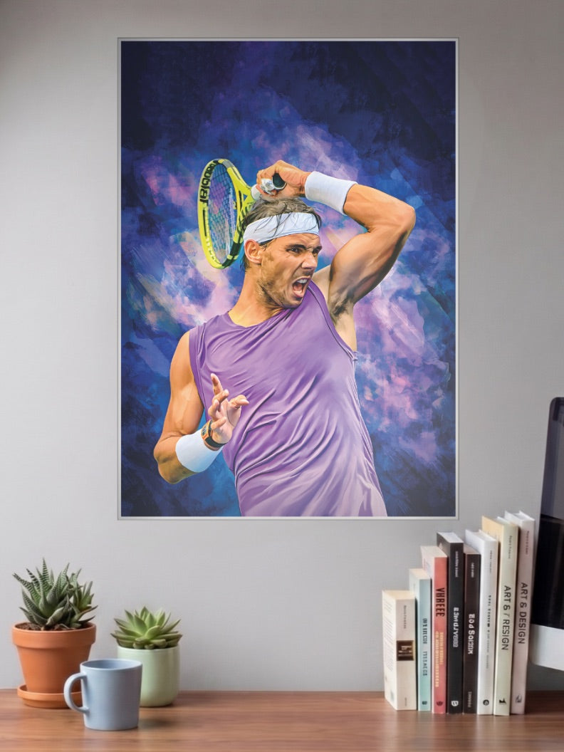 Rafael Nadal Swing Tennis Poster