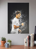 Roger Federer Fist Pump Tennis Poster