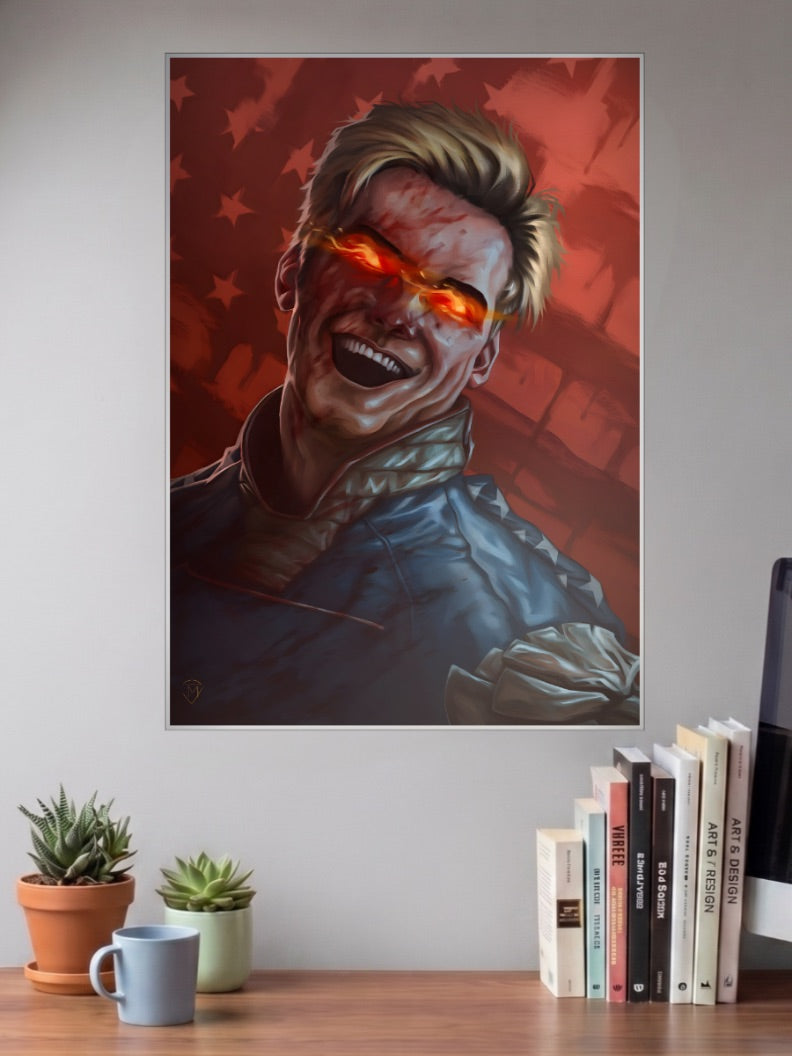 Homelander Laser Eyes Portrait American Poster