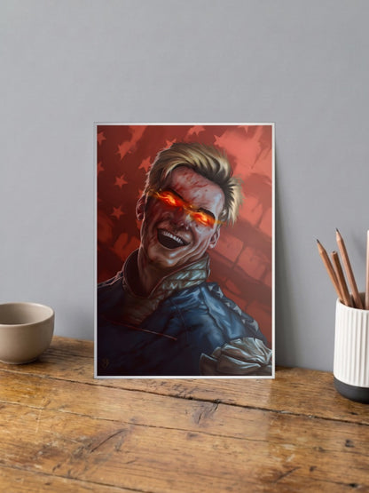 Homelander Laser Eyes Portrait American Poster