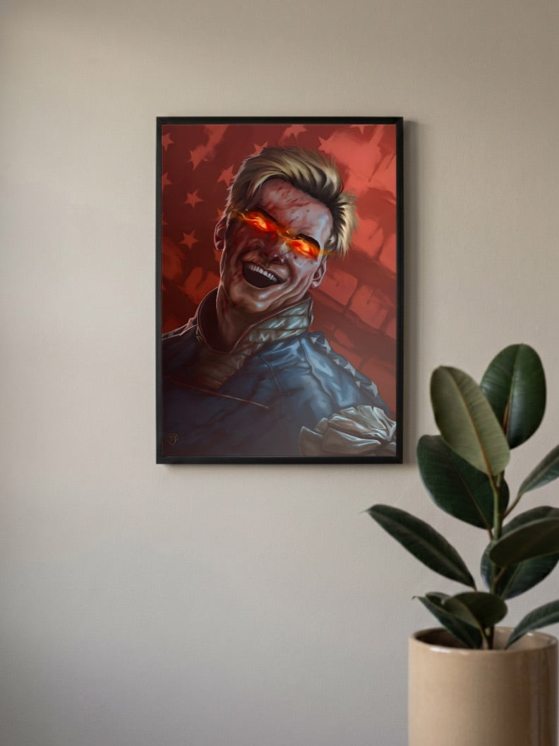 Homelander Laser Eyes Portrait American Poster