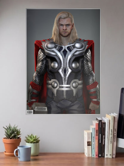 Thor Armor Standing Portrait Marvel Poster
