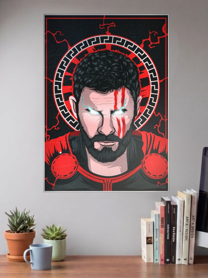 Thor Comic Style Portrait Marvel Poster