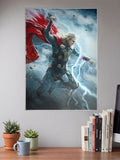 Thor Swinging Mjolnir Marvel Poster