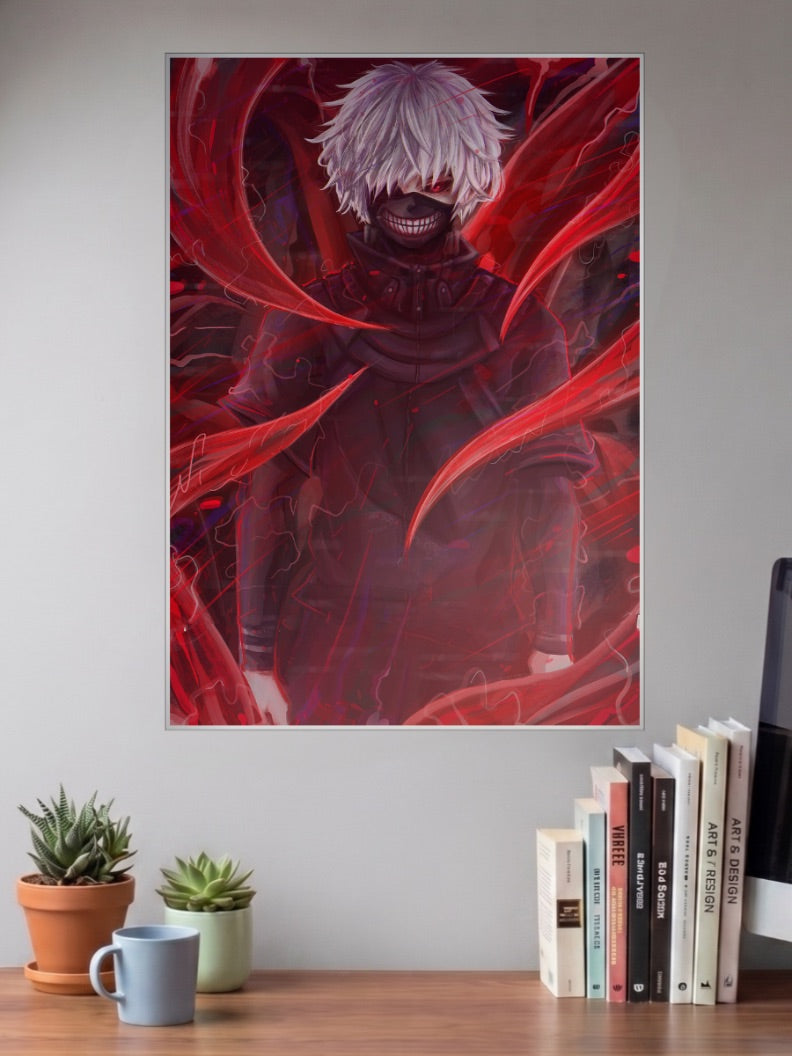 Kaneki Ken Ghoul Portrait Anime Poster