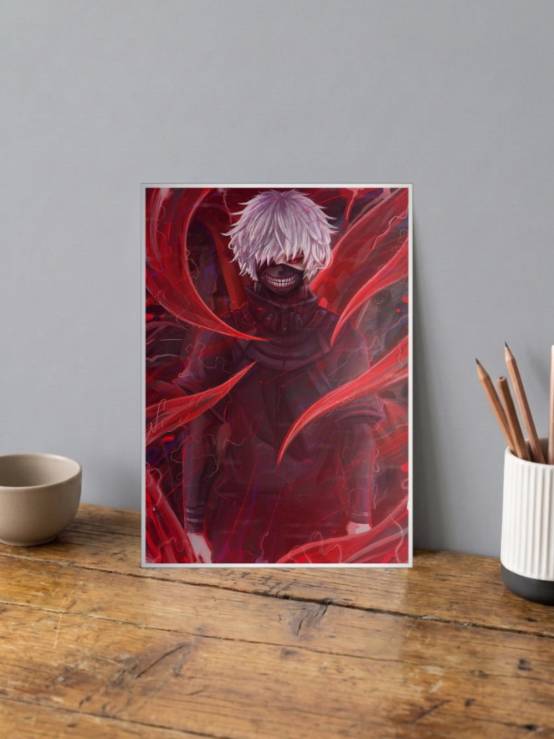 Kaneki Ken Ghoul Portrait Anime Poster