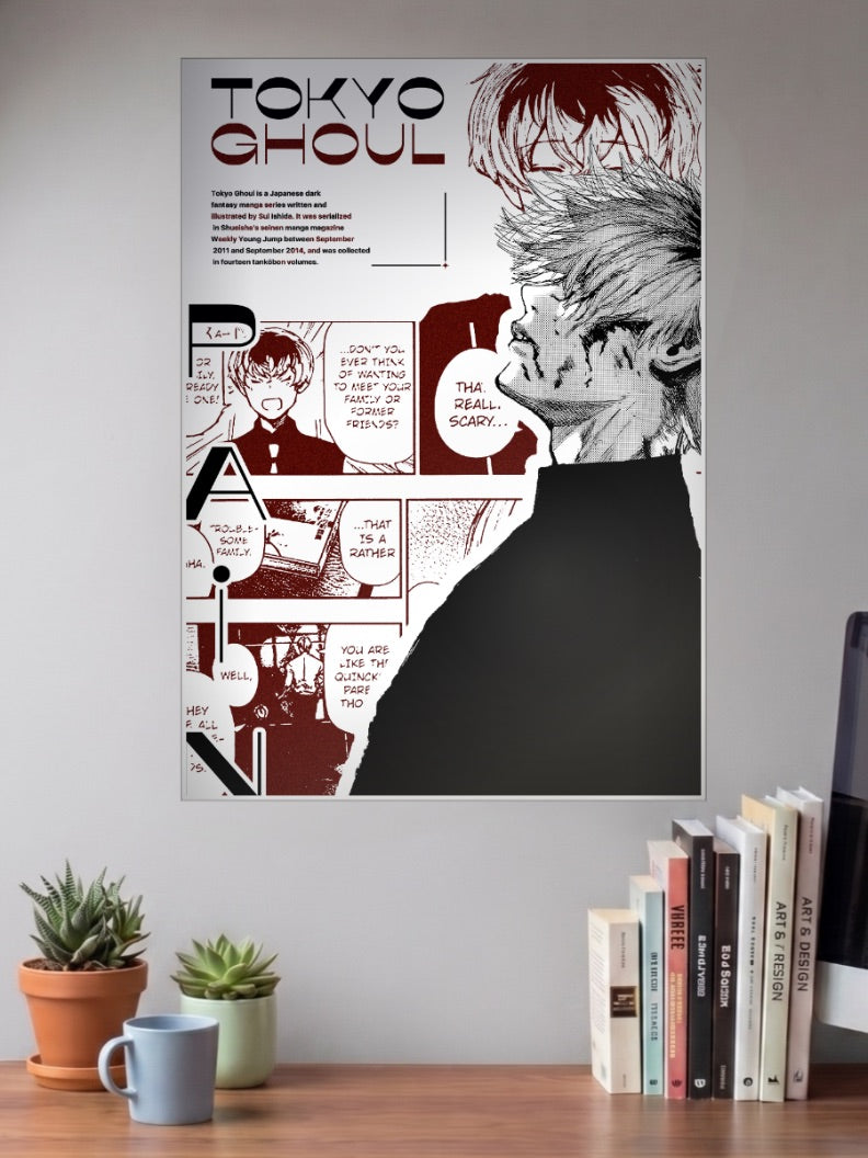 Tokyo Ghoul Manga Panel Art Anime Poster