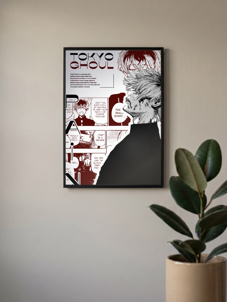 Tokyo Ghoul Manga Panel Art Anime Poster