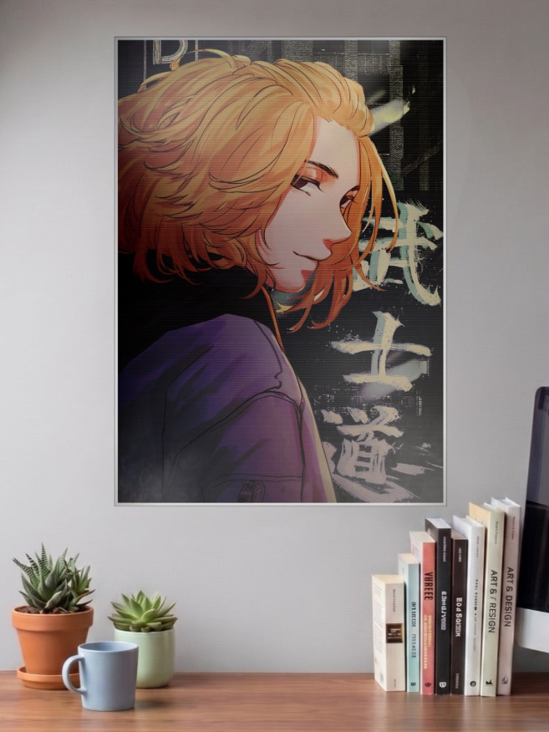 Draken Side Profile Art Anime Poster