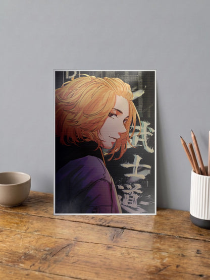 Draken Side Profile Art Anime Poster