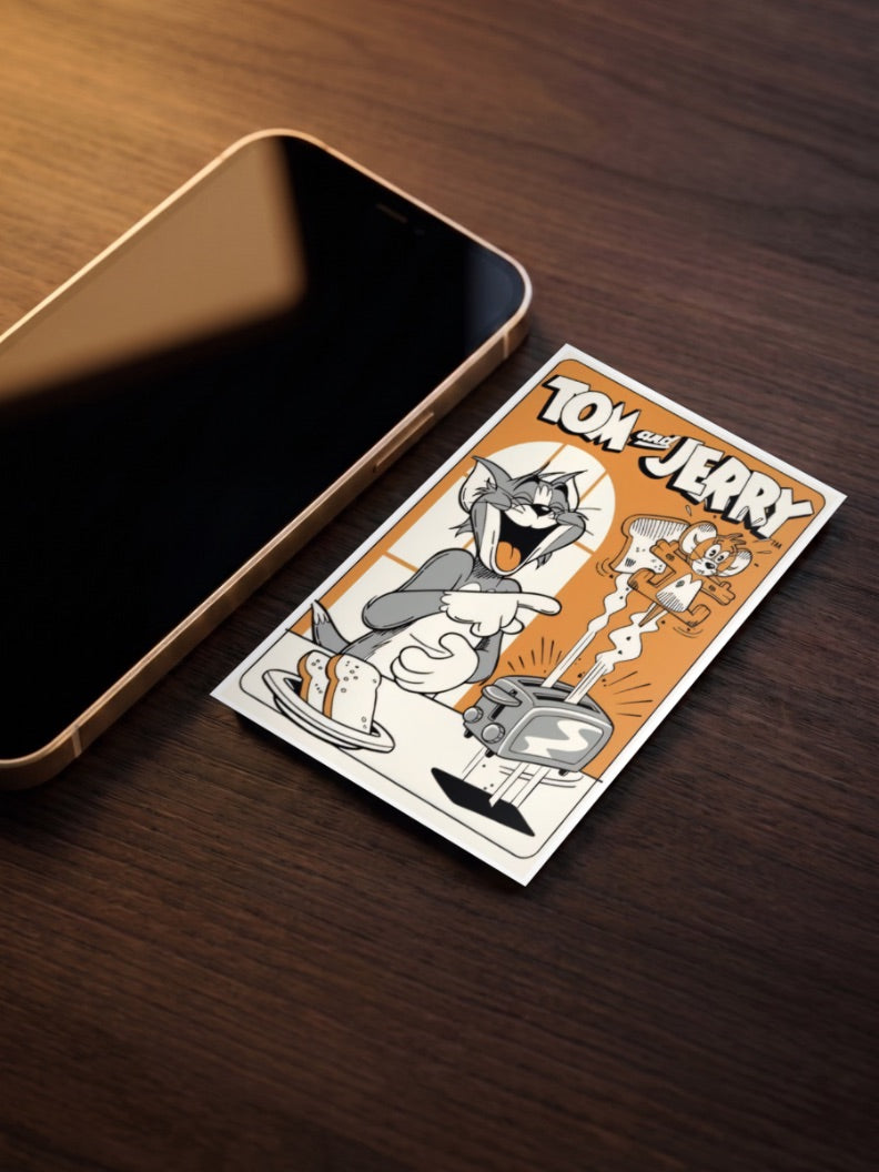 Tom And Jerry Toaster Cartoon Poster