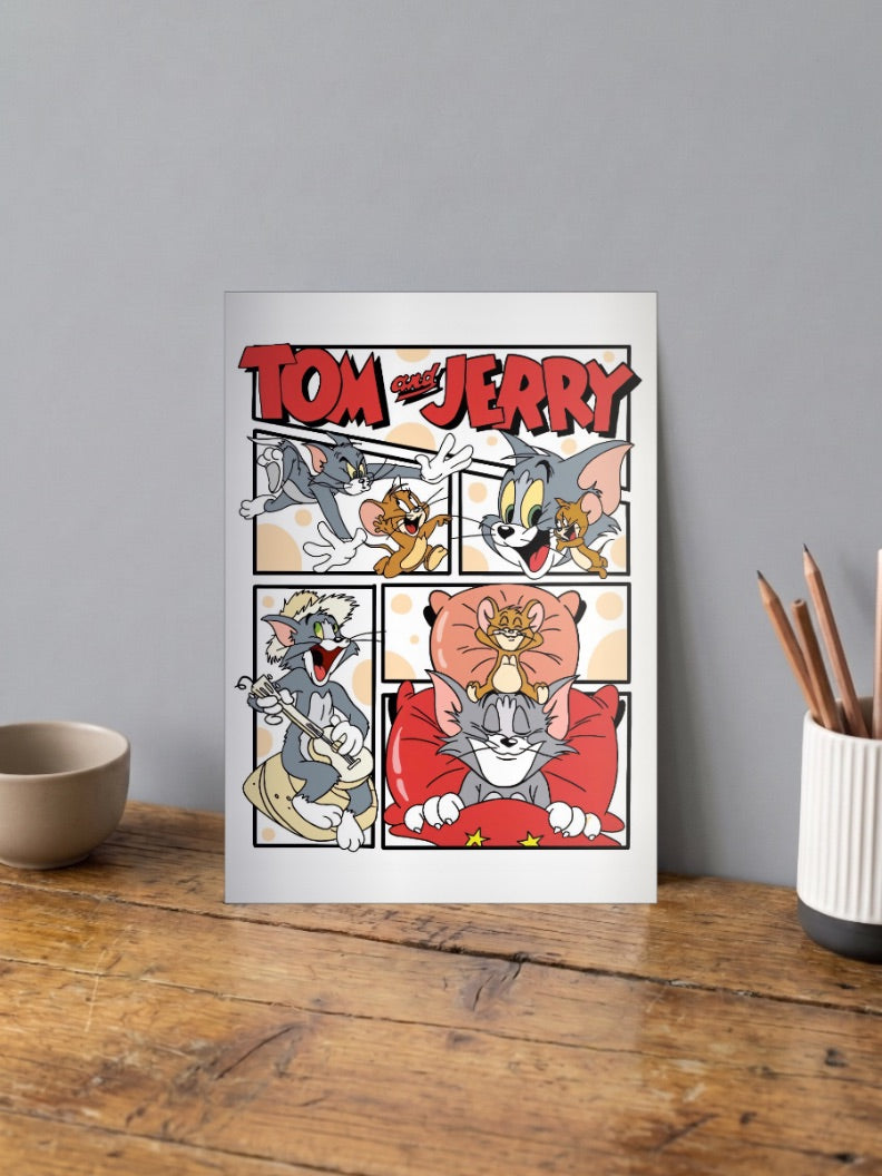 Tom And Jerry Comic Panels Cartoon Poster