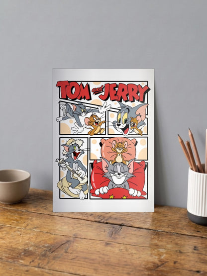 Tom And Jerry Comic Panels Cartoon Poster