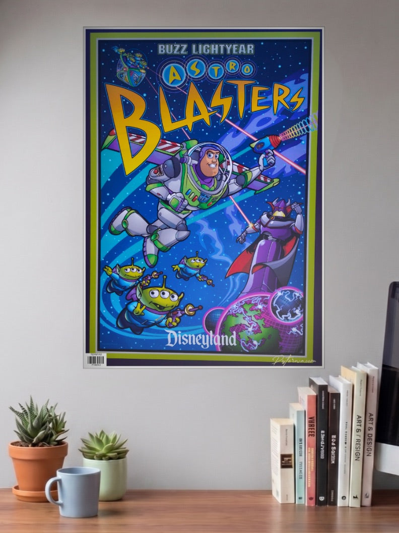 Buzz Lightyear Astro Blasters Cartoon Poster