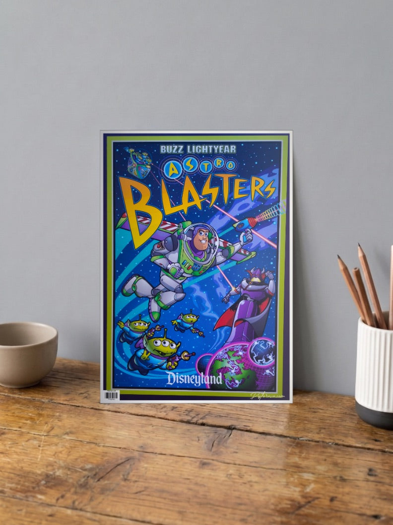 Buzz Lightyear Astro Blasters Cartoon Poster