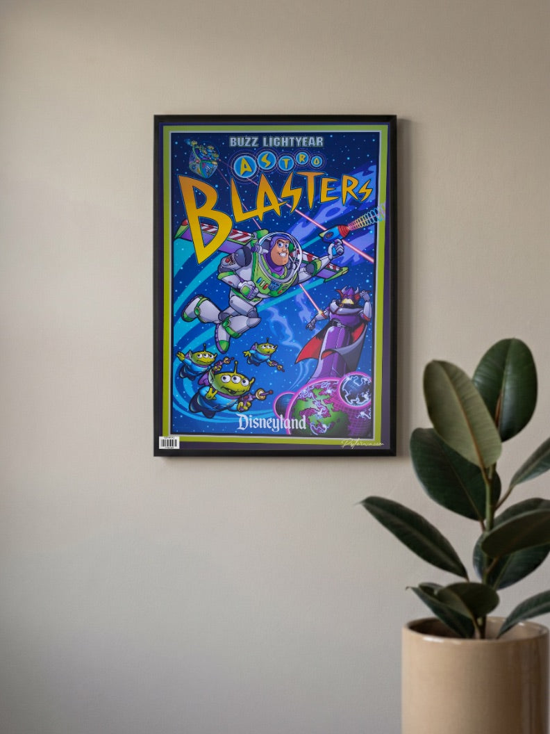 Buzz Lightyear Astro Blasters Cartoon Poster