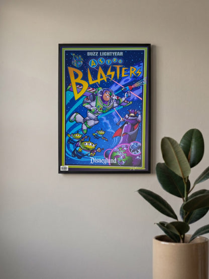 Buzz Lightyear Astro Blasters Cartoon Poster