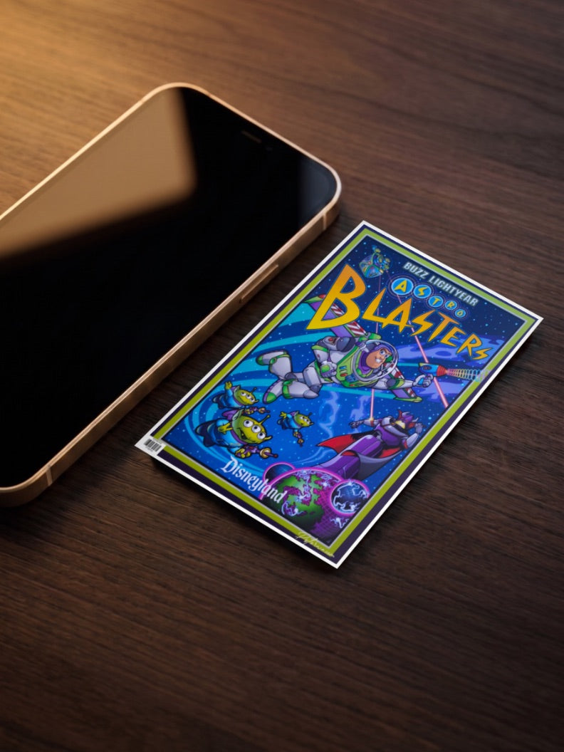 Buzz Lightyear Astro Blasters Cartoon Poster