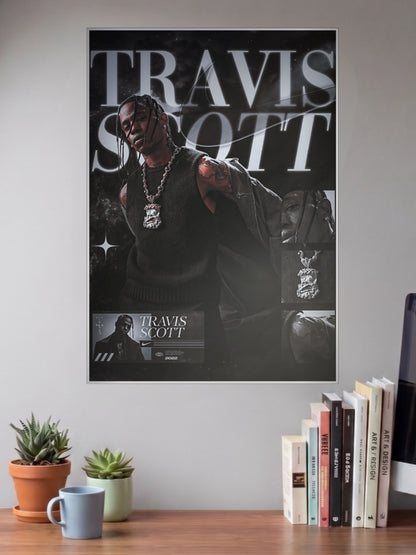 Travis Scott Bold Text Singers Poster