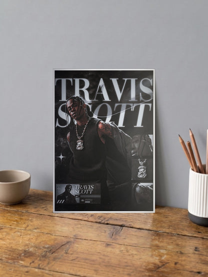Travis Scott Bold Text Singers Poster