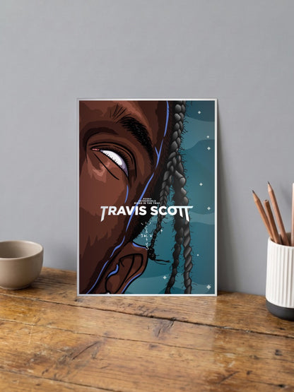 Travis Scott Portrait Poster