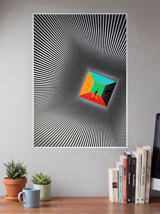 Illusion Square Turns Pyramid Poster