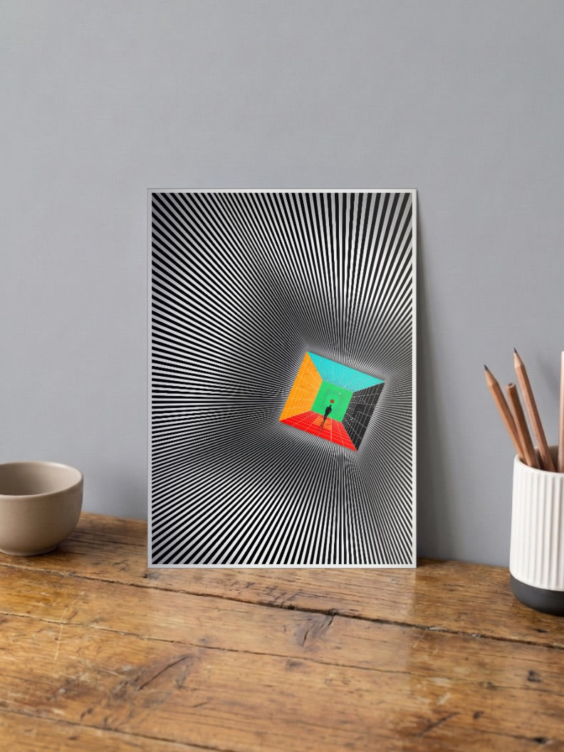 Illusion Square Turns Pyramid Poster