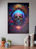 Floral Skull Archway Art Abstract Poster