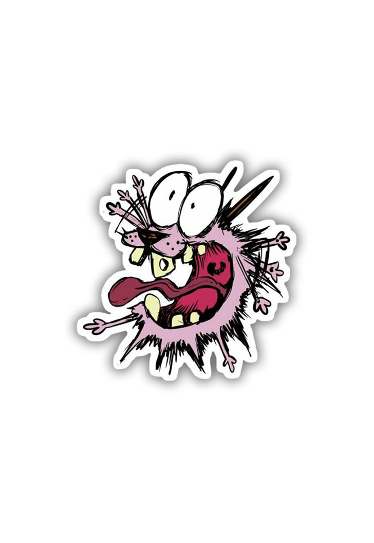 Cowardly Dog Pop Eyes Sticker