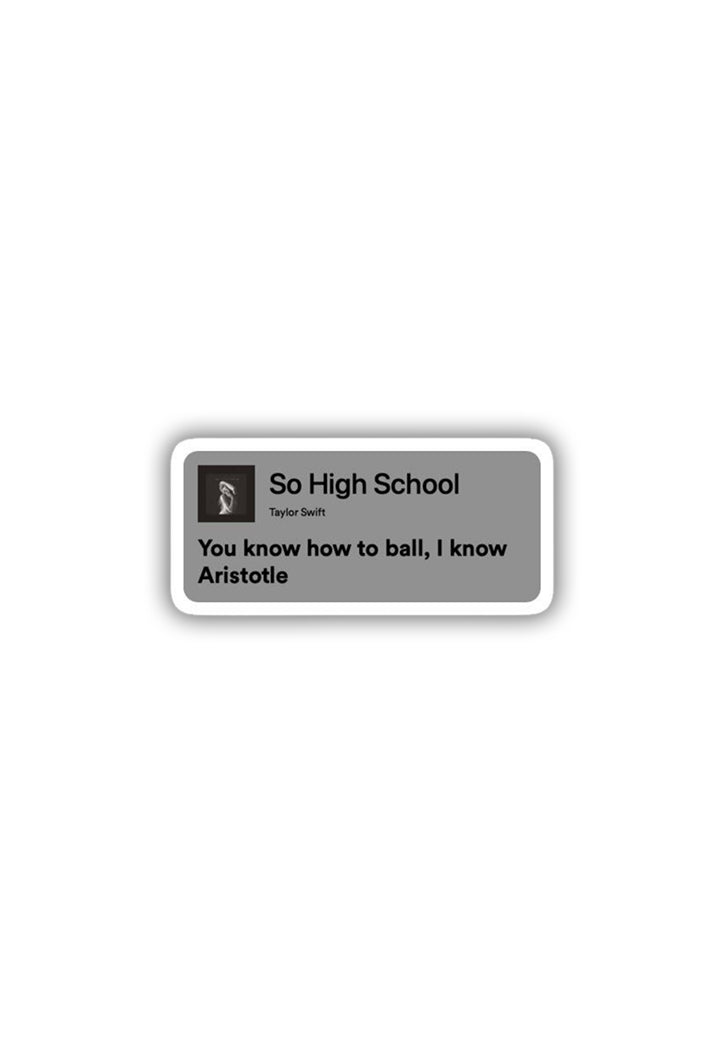 So HIgh School Sticker – Posterwa